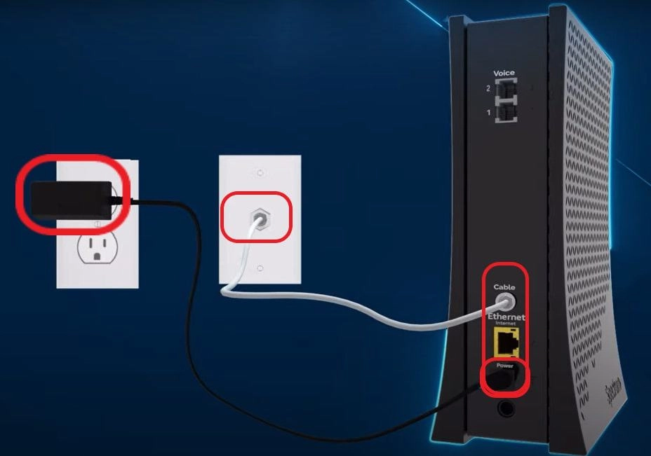 Check Power Connection of spectrum router