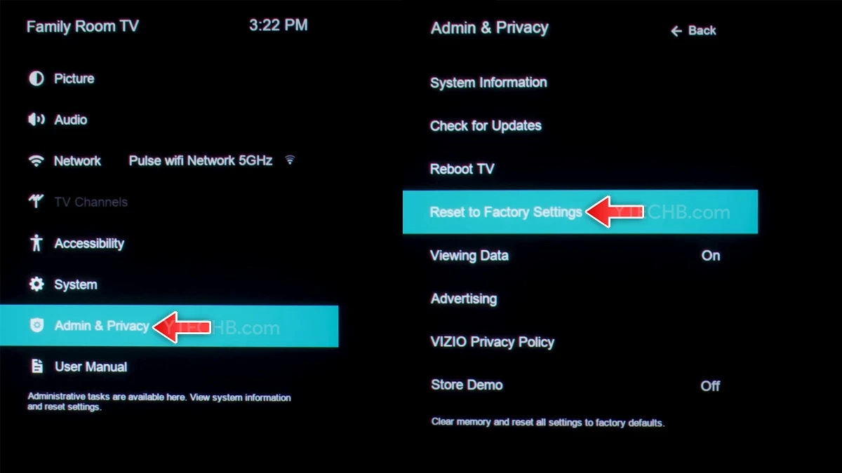 Reset Your Vizio TV to Factory Settings